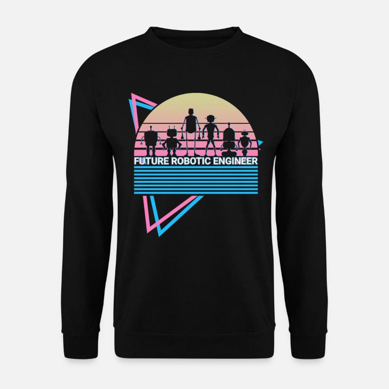 Robot Robotique Rétro - Sweat-shirt Unisexe - noir