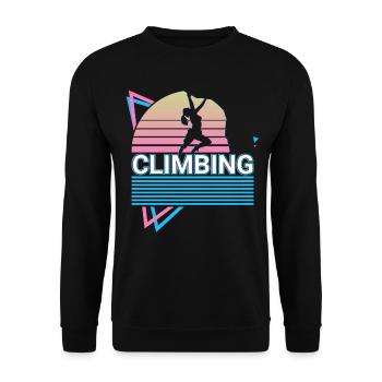 Escalade Grimpeur Rétro - Sweat-shirt Unisexe - noir - Devant - Alina (178cm) & Michal (187cm)