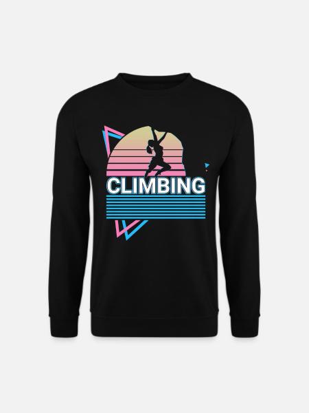 Rock Climbing Rock Climber Retro - Unisex Sweatshirt - black
