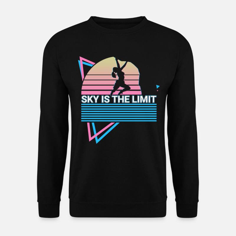 Felsklettern Felskletterer Retro - Unisex Pullover - Schwarz