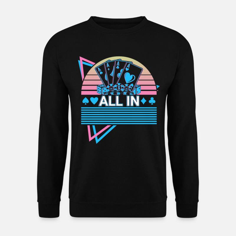 Poker Player Retro - Unisex Sweatshirt - black