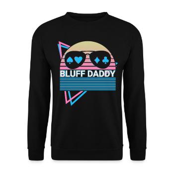 Joueur de poker Papa Retro - Sweat-shirt Unisexe - noir - Devant - Alina (178cm) & Michal (187cm)