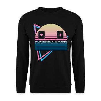 Joueur de poker Rétro - Sweat-shirt Unisexe - noir - Devant - Alina (178cm) & Michal (187cm)