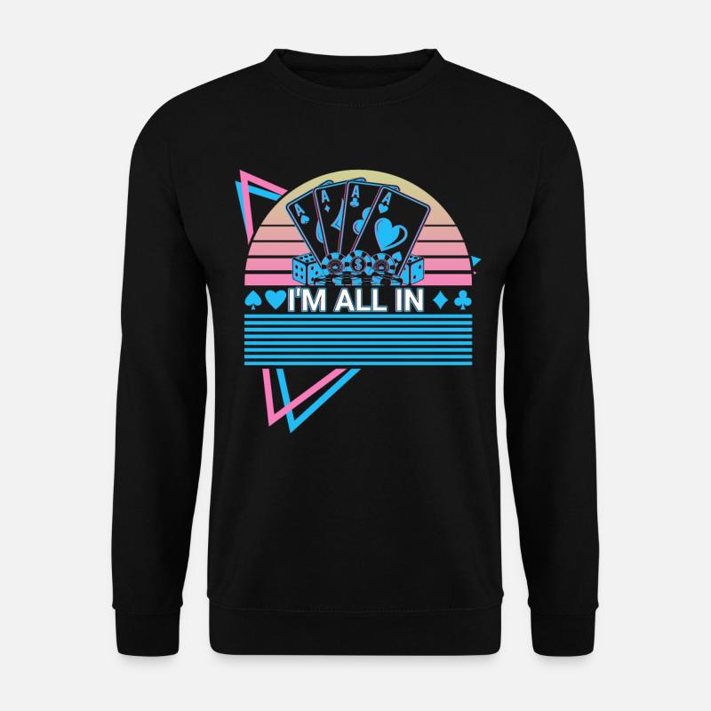 Poker Player Retro - Unisex Sweatshirt - black