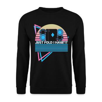 Joueur de poker Rétro - Sweat-shirt Unisexe - noir - Devant - Alina (178cm) & Michal (187cm)