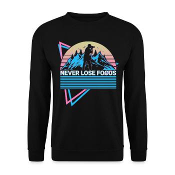Caméra Photographie Photographe Rétro - Sweat-shirt Unisexe - noir - Devant - Alina (178cm) & Michal (187cm)