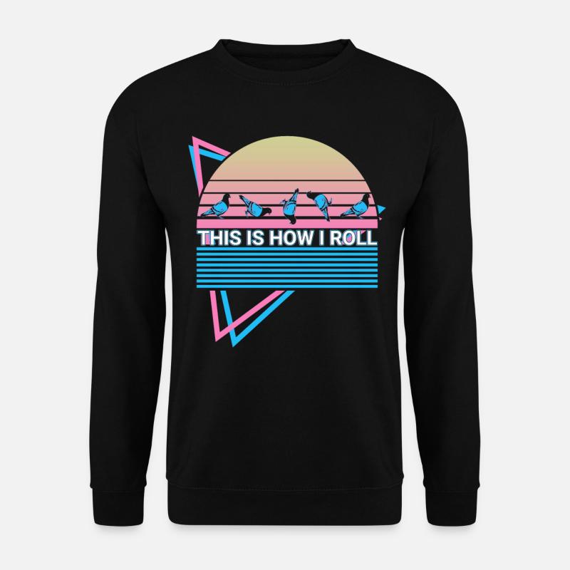 Pigeon Retro - Unisex Sweatshirt - black
