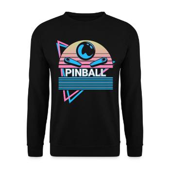 Pinball machine rétro - Sweat-shirt Unisexe - noir - Devant - Alina (178cm) & Michal (187cm)