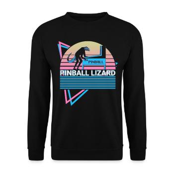 Pinball lézard flipper rétro - Sweat-shirt Unisexe - noir - Devant - Alina (178cm) & Michal (187cm)