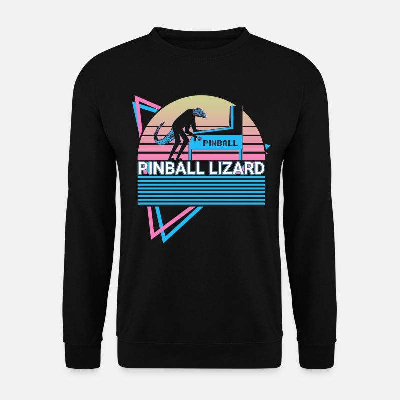 Pinball lizard pinball machine retro - Unisex Sweatshirt - black