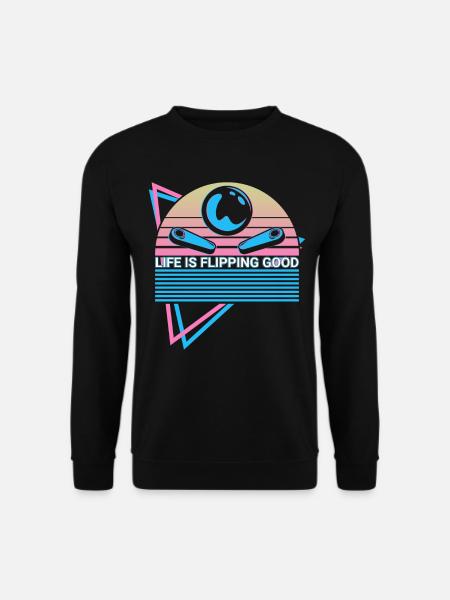 Flipperautomat Retro - Unisex Pullover - Schwarz