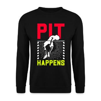 Pole vault Pole vaulter - Unisex Sweatshirt - black - Front - Alina (178cm) & Michal (187cm)