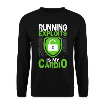 Cybersecurity, Hacking, IT - Unisex Sweatshirt - black - Front - Alina (178cm) & Michal (187cm)