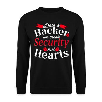 Cybersécurité, Piratage, Informatique - Sweat-shirt Unisexe - noir - Devant - Alina (178cm) & Michal (187cm)