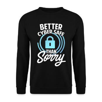 Cybersicherheit Hacking IT - Unisex Pullover - Schwarz - Vorne - Alina (178cm) & Michal (187cm)