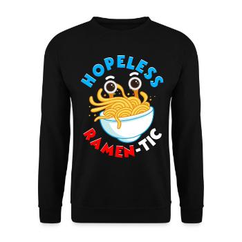 Fliegendes Spaghettimonster FSM Pastafarian - Unisex Pullover - Schwarz - Vorne - Alina (178cm) & Michal (187cm)