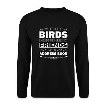 Life List Longer than Address Book Ultimate - Unisex Pullover - Schwarz - Vorne - Alina (178cm) & Michal (187cm)