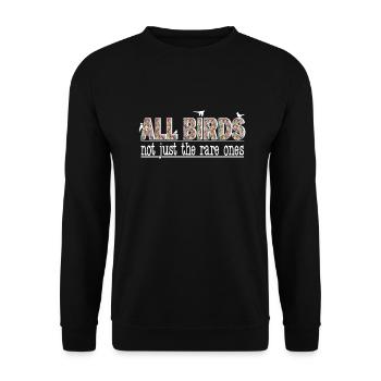 Bird-Watching for All: Embrace Every Avian Species - Unisex Pullover - Schwarz - Vorne - Alina (178cm) & Michal (187cm)