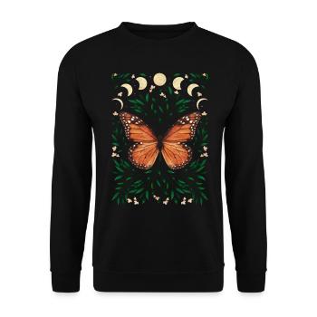 Witchy Cottagecore Whimsigoth Heavenly Smette - Unisex Sweatshirt - black - Front - Alina (178cm) & Michal (187cm)