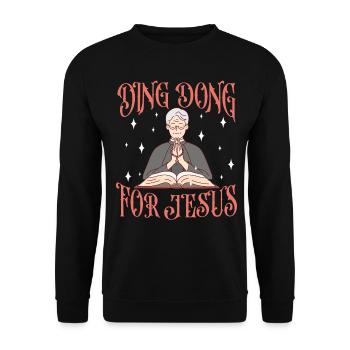 Mormon LDS Missionary - Unisex Sweatshirt - black - Front - Alina (178cm) & Michal (187cm)