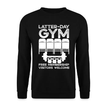 Mormon LDS Missionary - Unisex Sweatshirt - black - Front - Alina (178cm) & Michal (187cm)