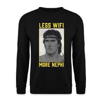 Mormon LDS Missionary - Unisex Sweatshirt - black - Front - Alina (178cm) & Michal (187cm)
