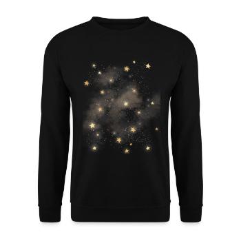 Esthétique de l’espace céleste Galaxy Stars - Sweat-shirt Unisexe - noir - Devant - Alina (178cm) & Michal (187cm)