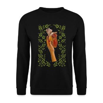 Whimsigoth Weirdcore Cottagecore Hand - Unisex Pullover - Schwarz - Vorne - Alina (178cm) & Michal (187cm)