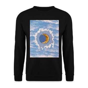 Whimsigoth Aesthetically Witchy Vintage Heavenly - Unisex Sweatshirt - black - Front - Alina (178cm) & Michal (187cm)