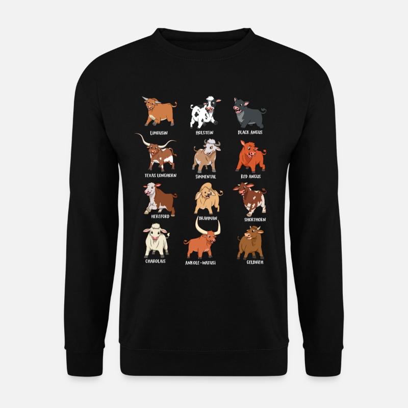 Différentes vaches Kawaii - Sweat-shirt Unisexe - noir