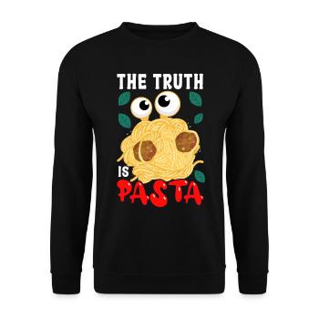 Monstre spaghetti volant FSM Pastafarian - Sweat-shirt Unisexe - noir - Devant - Alina (178cm) & Michal (187cm)