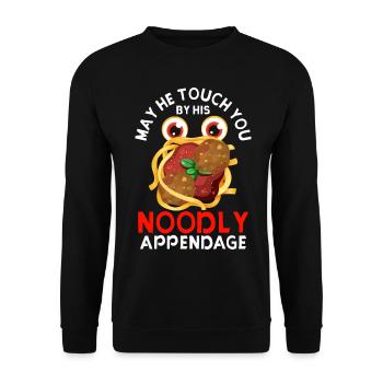 Flying Spaghetti Monster Pastafarian - Unisex Sweatshirt - black - Front - Alina (178cm) & Michal (187cm)