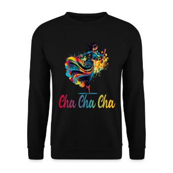 Cha Cha Cha Tanz Kubanischer Tanz Kuba Urlaub - Unisex Pullover - Schwarz - Vorne - Alina (178cm) & Michal (187cm)