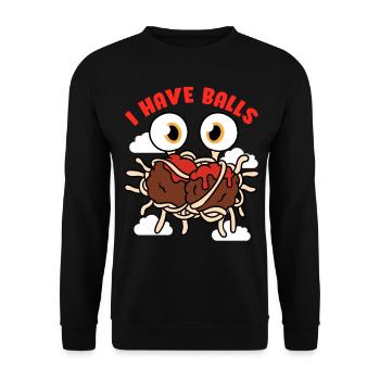 Monstre spaghetti volant FSM Pastafarian - Sweat-shirt Unisexe - noir - Devant - Alina (178cm) & Michal (187cm)
