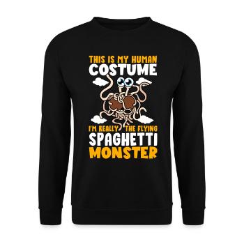 FSM Pastafarian - Unisex Pullover - Schwarz - Vorne - Alina (178cm) & Michal (187cm)