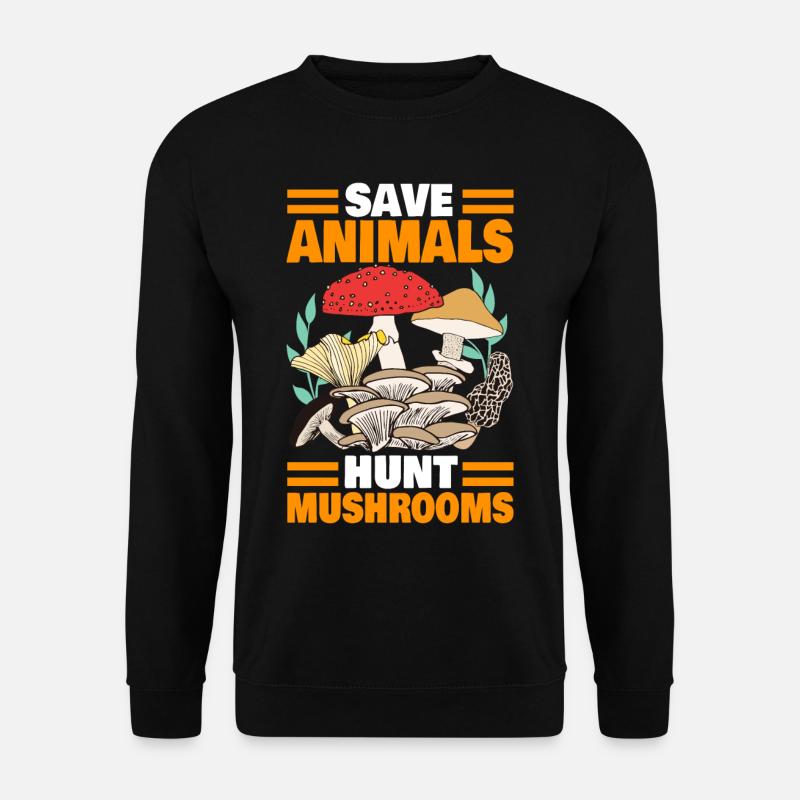 Mushroom hunter mushroom hunting - Unisex Sweatshirt - black