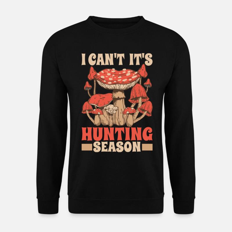 Mushroom hunter mushroom hunting - Unisex Sweatshirt - black