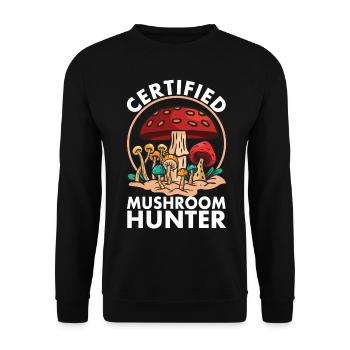 Chasse aux champignons - Sweat-shirt Unisexe - noir - Devant - Alina (178cm) & Michal (187cm)