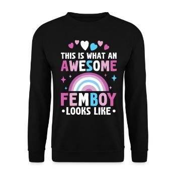 Crossdressing - Unisex Sweatshirt - black - Front - Alina (178cm) & Michal (187cm)