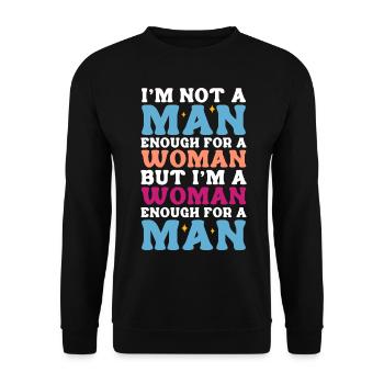 Femboy Crossdressing - Unisex Sweatshirt - black - Front - Alina (178cm) & Michal (187cm)