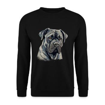Cane Corso für einen Cane Corso Besitzer - Unisex Pullover - Schwarz - Vorne - Alina (178cm) & Michal (187cm)