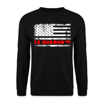 Tapir Exmo Patriotique Post-Mormon Anti-LDS - Sweat-shirt Unisexe - noir - Devant - Alina (178cm) & Michal (187cm)