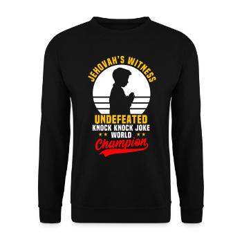 JW - Sweat-shirt Unisexe - noir - Devant - Alina (178cm) & Michal (187cm)