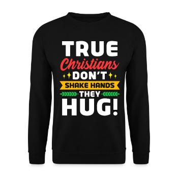 Zeugen Jehovas JW - Unisex Pullover - Schwarz - Vorne - Alina (178cm) & Michal (187cm)