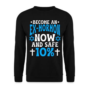 Post-Mormon Exmo - Unisex Sweatshirt - black - Front - Alina (178cm) & Michal (187cm)
