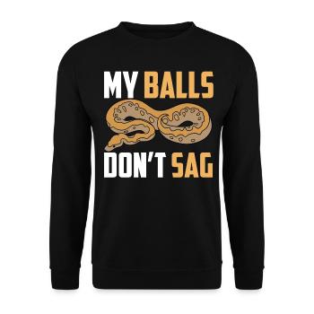 Ball python snake - Unisex Sweatshirt - black - Front - Alina (178cm) & Michal (187cm)