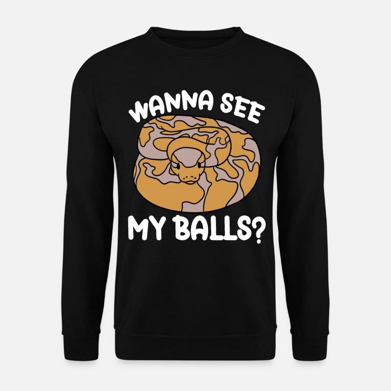 Serpent python boule - Sweat-shirt Unisexe - noir