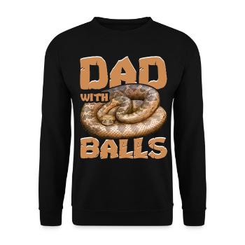 Ball Python Snake - Unisex Sweatshirt - black - Front - Alina (178cm) & Michal (187cm)