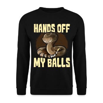 Ball Python Snake - Unisex Sweatshirt - black - Front - Alina (178cm) & Michal (187cm)