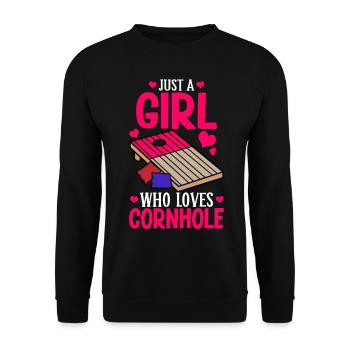 Corn Hole - Unisex Sweatshirt - black - Front - Alina (178cm) & Michal (187cm)